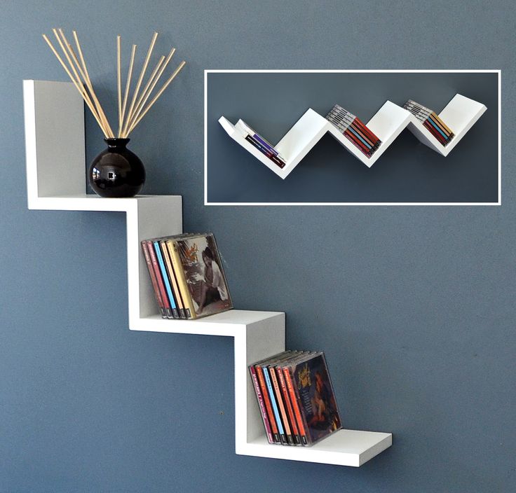 זוג מדפי MDF מעוצבים – אלכסונים  מבית Homax